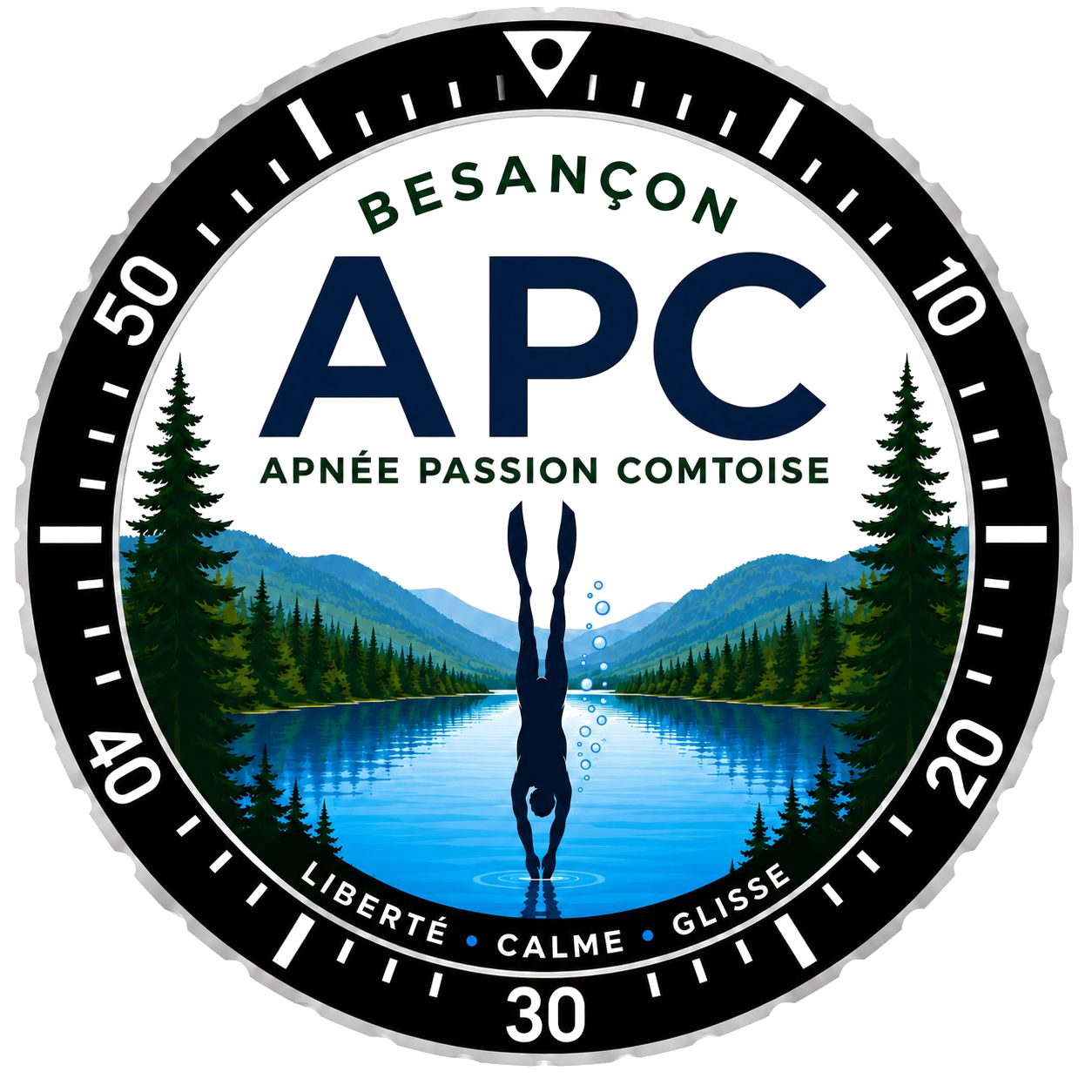Logo du club APC - Apnée Passion Comtoise